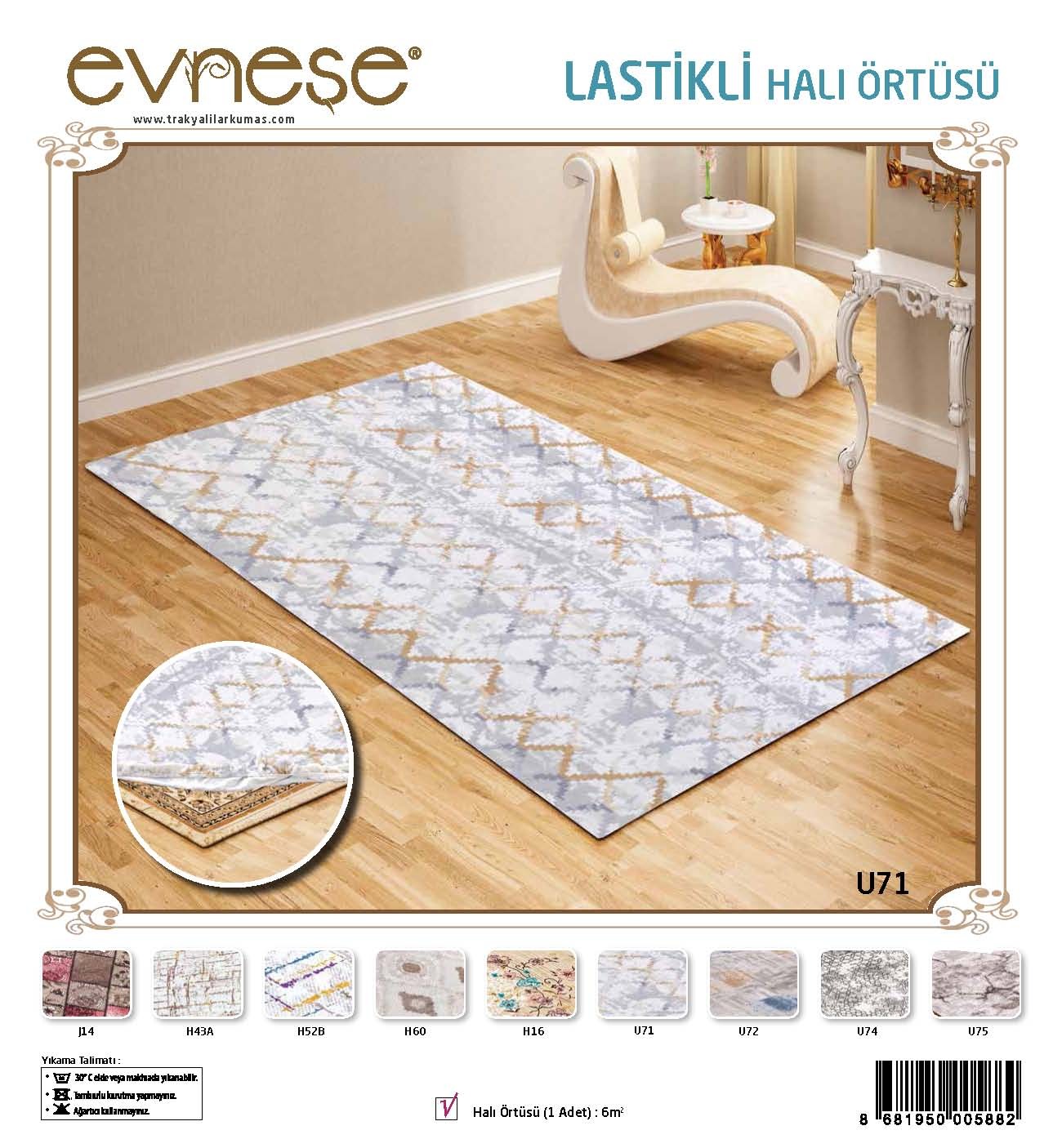 Evneşe Lastikli Halı Örtüsü 3